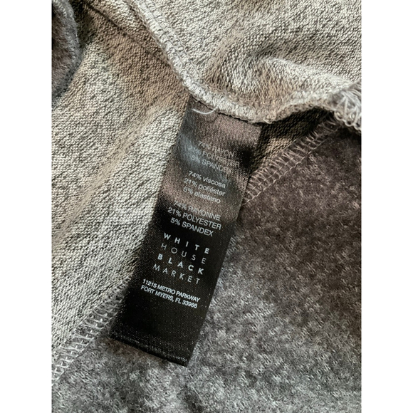 White House Black Market Gray Cowl Neck Poncho Sweater Top Size Small - Picture 6 of 6